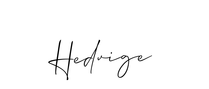 You should practise on your own different ways (Allison_Script) to write your name (Hedvige) in signature. don't let someone else do it for you. Hedvige signature style 2 images and pictures png