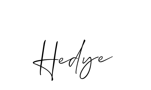 Make a short Hedye signature style. Manage your documents anywhere anytime using Allison_Script. Create and add eSignatures, submit forms, share and send files easily. Hedye signature style 2 images and pictures png
