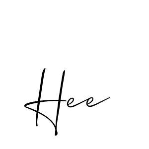 if you are searching for the best signature style for your name Hee. so please give up your signature search. here we have designed multiple signature styles  using Allison_Script. Hee signature style 2 images and pictures png