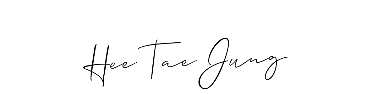 Similarly Allison_Script is the best handwritten signature design. Signature creator online .You can use it as an online autograph creator for name Hee Tae Jung. Hee Tae Jung signature style 2 images and pictures png