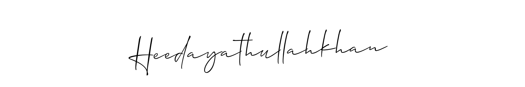 Heedayathullahkhan stylish signature style. Best Handwritten Sign (Allison_Script) for my name. Handwritten Signature Collection Ideas for my name Heedayathullahkhan. Heedayathullahkhan signature style 2 images and pictures png