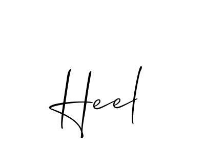 The best way (Allison_Script) to make a short signature is to pick only two or three words in your name. The name Heel include a total of six letters. For converting this name. Heel signature style 2 images and pictures png
