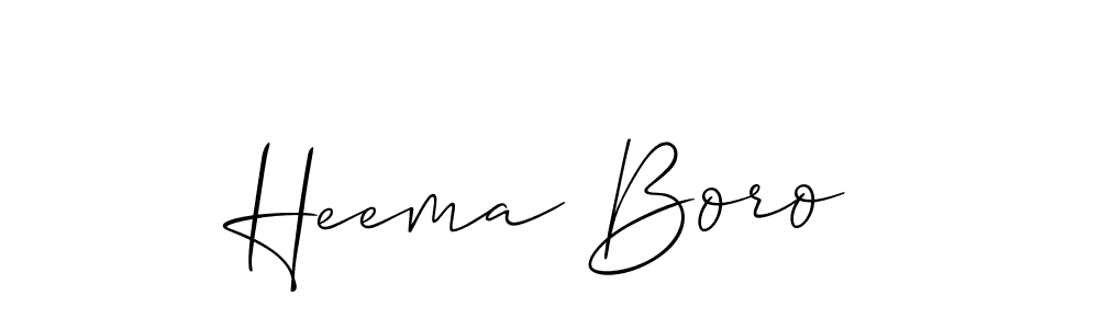 Similarly Allison_Script is the best handwritten signature design. Signature creator online .You can use it as an online autograph creator for name Heema Boro. Heema Boro signature style 2 images and pictures png