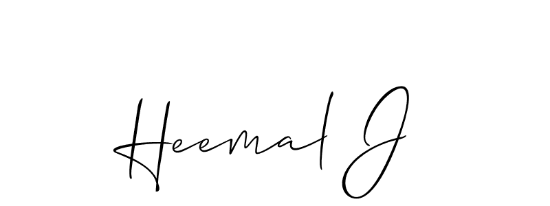 This is the best signature style for the Heemal J name. Also you like these signature font (Allison_Script). Mix name signature. Heemal J signature style 2 images and pictures png