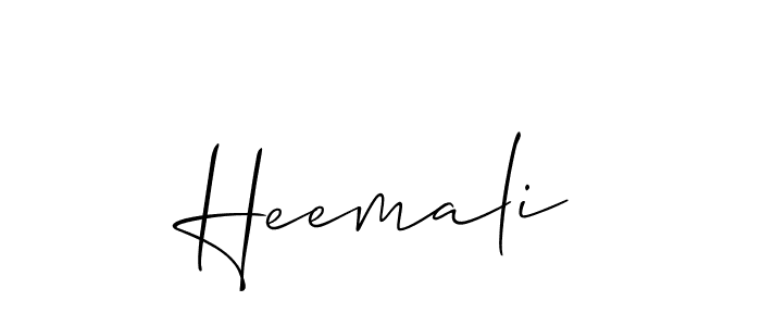 Make a short Heemali signature style. Manage your documents anywhere anytime using Allison_Script. Create and add eSignatures, submit forms, share and send files easily. Heemali signature style 2 images and pictures png