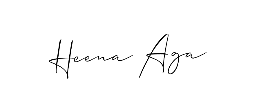 Make a short Heena Aga signature style. Manage your documents anywhere anytime using Allison_Script. Create and add eSignatures, submit forms, share and send files easily. Heena Aga signature style 2 images and pictures png