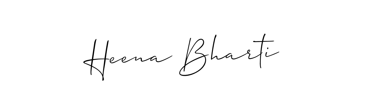Heena Bharti stylish signature style. Best Handwritten Sign (Allison_Script) for my name. Handwritten Signature Collection Ideas for my name Heena Bharti. Heena Bharti signature style 2 images and pictures png