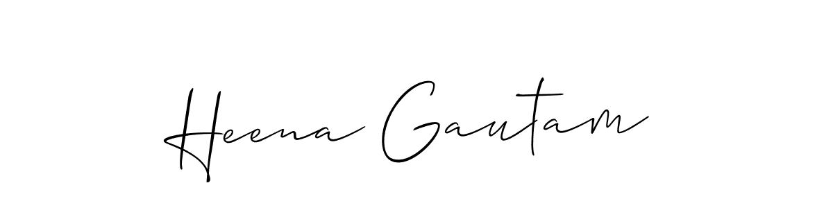 How to make Heena Gautam signature? Allison_Script is a professional autograph style. Create handwritten signature for Heena Gautam name. Heena Gautam signature style 2 images and pictures png