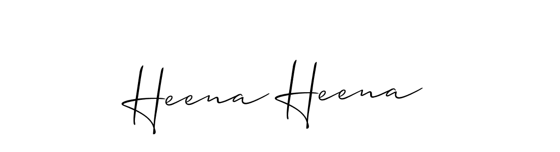 Use a signature maker to create a handwritten signature online. With this signature software, you can design (Allison_Script) your own signature for name Heena Heena. Heena Heena signature style 2 images and pictures png