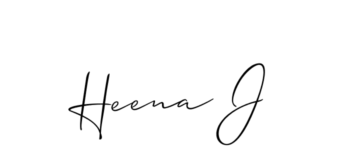 Make a beautiful signature design for name Heena J. Use this online signature maker to create a handwritten signature for free. Heena J signature style 2 images and pictures png