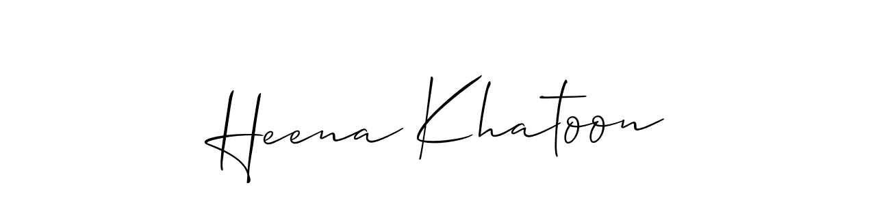 How to Draw Heena Khatoon signature style? Allison_Script is a latest design signature styles for name Heena Khatoon. Heena Khatoon signature style 2 images and pictures png