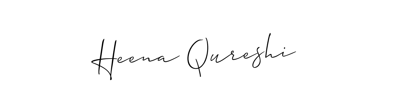 Similarly Allison_Script is the best handwritten signature design. Signature creator online .You can use it as an online autograph creator for name Heena Qureshi. Heena Qureshi signature style 2 images and pictures png