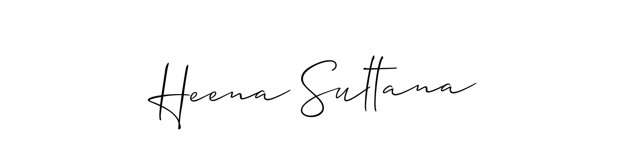 How to make Heena Sultana name signature. Use Allison_Script style for creating short signs online. This is the latest handwritten sign. Heena Sultana signature style 2 images and pictures png