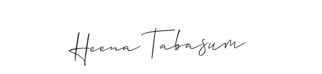 How to Draw Heena Tabasum signature style? Allison_Script is a latest design signature styles for name Heena Tabasum. Heena Tabasum signature style 2 images and pictures png