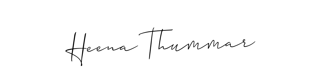 The best way (Allison_Script) to make a short signature is to pick only two or three words in your name. The name Heena Thummar include a total of six letters. For converting this name. Heena Thummar signature style 2 images and pictures png