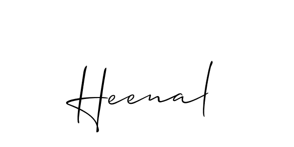 Create a beautiful signature design for name Heenal. With this signature (Allison_Script) fonts, you can make a handwritten signature for free. Heenal signature style 2 images and pictures png