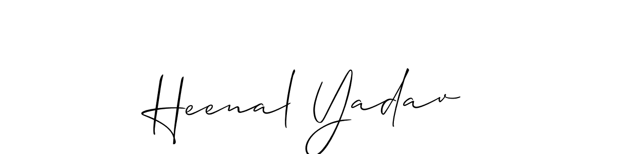 if you are searching for the best signature style for your name Heenal Yadav. so please give up your signature search. here we have designed multiple signature styles  using Allison_Script. Heenal Yadav signature style 2 images and pictures png