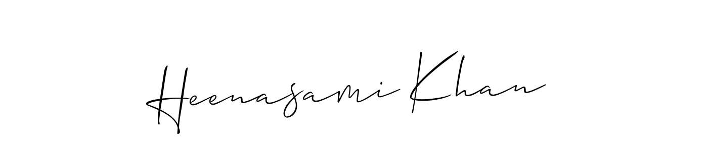 Heenasami Khan stylish signature style. Best Handwritten Sign (Allison_Script) for my name. Handwritten Signature Collection Ideas for my name Heenasami Khan. Heenasami Khan signature style 2 images and pictures png