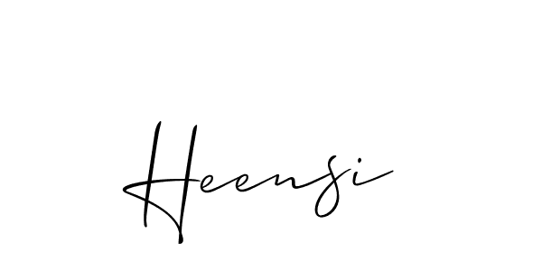 How to make Heensi signature? Allison_Script is a professional autograph style. Create handwritten signature for Heensi name. Heensi signature style 2 images and pictures png