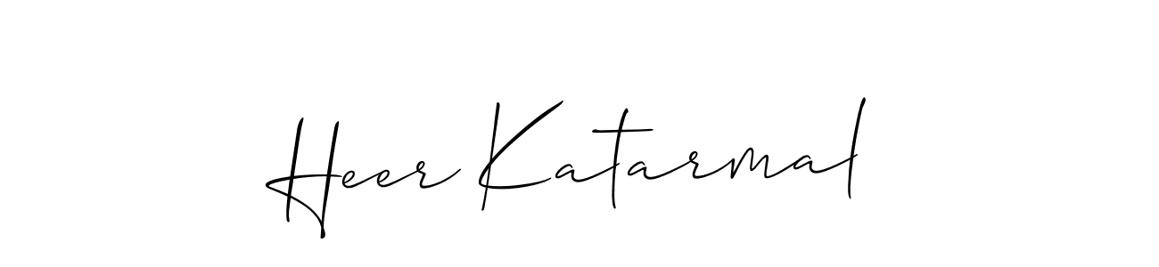 How to Draw Heer Katarmal signature style? Allison_Script is a latest design signature styles for name Heer Katarmal. Heer Katarmal signature style 2 images and pictures png