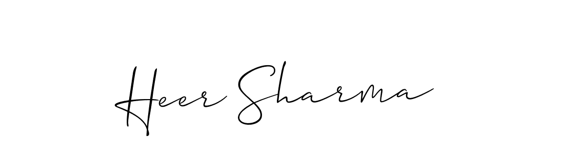 Also You can easily find your signature by using the search form. We will create Heer Sharma name handwritten signature images for you free of cost using Allison_Script sign style. Heer Sharma signature style 2 images and pictures png