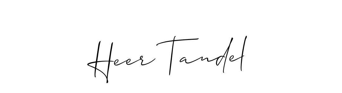 Make a short Heer Tandel signature style. Manage your documents anywhere anytime using Allison_Script. Create and add eSignatures, submit forms, share and send files easily. Heer Tandel signature style 2 images and pictures png