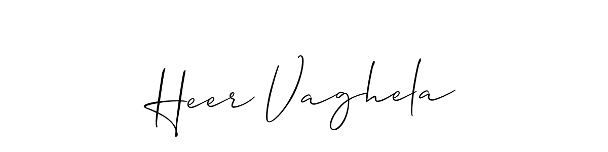 Heer Vaghela stylish signature style. Best Handwritten Sign (Allison_Script) for my name. Handwritten Signature Collection Ideas for my name Heer Vaghela. Heer Vaghela signature style 2 images and pictures png