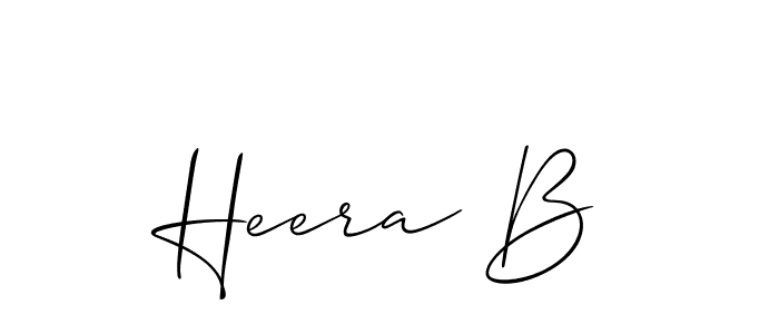 if you are searching for the best signature style for your name Heera B. so please give up your signature search. here we have designed multiple signature styles  using Allison_Script. Heera B signature style 2 images and pictures png