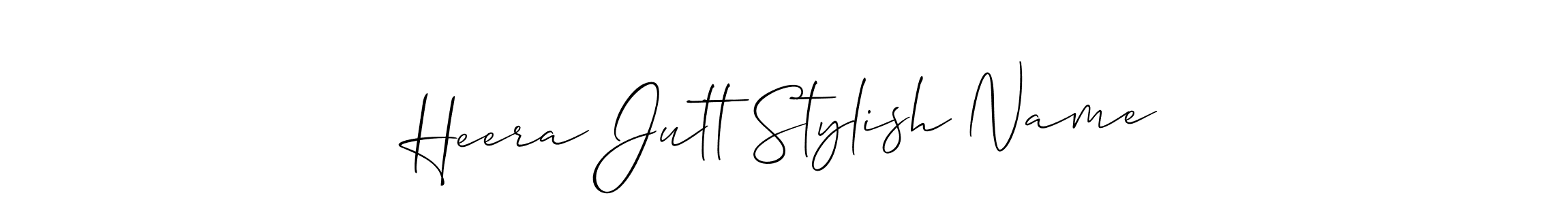 Make a beautiful signature design for name Heera Jutt Stylish Name. With this signature (Allison_Script) style, you can create a handwritten signature for free. Heera Jutt Stylish Name signature style 2 images and pictures png