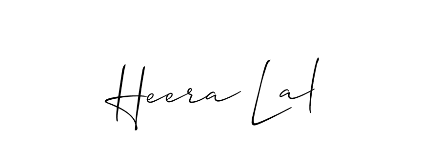 Use a signature maker to create a handwritten signature online. With this signature software, you can design (Allison_Script) your own signature for name Heera Lal. Heera Lal signature style 2 images and pictures png