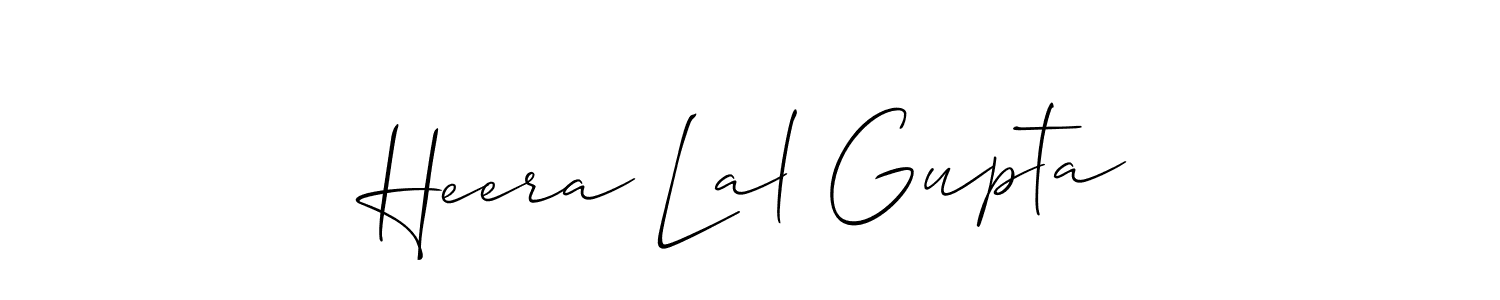 Design your own signature with our free online signature maker. With this signature software, you can create a handwritten (Allison_Script) signature for name Heera Lal Gupta. Heera Lal Gupta signature style 2 images and pictures png