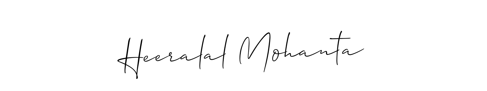 Also You can easily find your signature by using the search form. We will create Heeralal Mohanta name handwritten signature images for you free of cost using Allison_Script sign style. Heeralal Mohanta signature style 2 images and pictures png