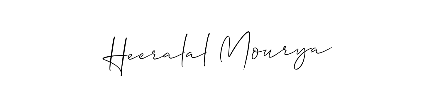 Make a beautiful signature design for name Heeralal Mourya. With this signature (Allison_Script) style, you can create a handwritten signature for free. Heeralal Mourya signature style 2 images and pictures png