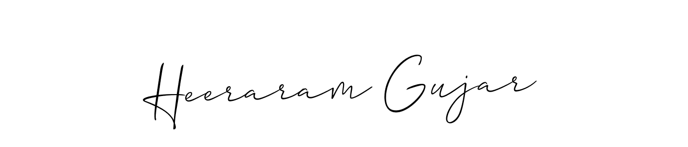 Design your own signature with our free online signature maker. With this signature software, you can create a handwritten (Allison_Script) signature for name Heeraram Gujar. Heeraram Gujar signature style 2 images and pictures png