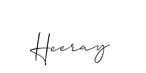 How to make Heeray name signature. Use Allison_Script style for creating short signs online. This is the latest handwritten sign. Heeray signature style 2 images and pictures png