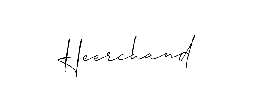 Make a beautiful signature design for name Heerchand. With this signature (Allison_Script) style, you can create a handwritten signature for free. Heerchand signature style 2 images and pictures png