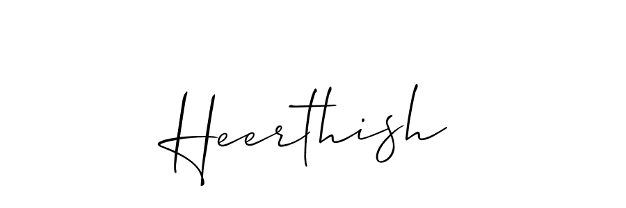 Similarly Allison_Script is the best handwritten signature design. Signature creator online .You can use it as an online autograph creator for name Heerthish. Heerthish signature style 2 images and pictures png