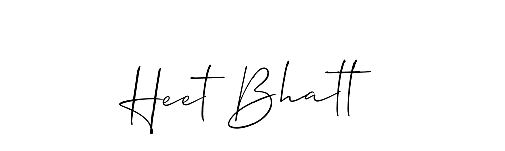 How to Draw Heet Bhatt signature style? Allison_Script is a latest design signature styles for name Heet Bhatt. Heet Bhatt signature style 2 images and pictures png