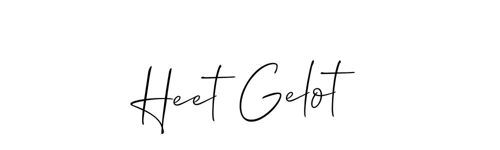 How to Draw Heet Gelot signature style? Allison_Script is a latest design signature styles for name Heet Gelot. Heet Gelot signature style 2 images and pictures png