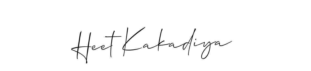 Also You can easily find your signature by using the search form. We will create Heet Kakadiya name handwritten signature images for you free of cost using Allison_Script sign style. Heet Kakadiya signature style 2 images and pictures png