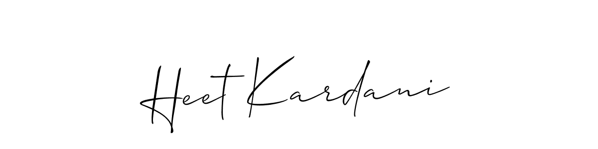 Best and Professional Signature Style for Heet Kardani. Allison_Script Best Signature Style Collection. Heet Kardani signature style 2 images and pictures png
