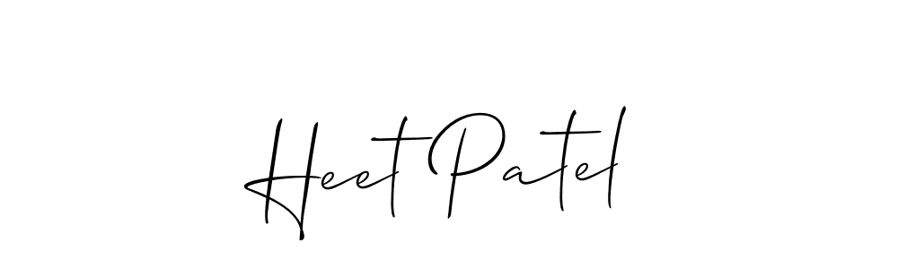 Use a signature maker to create a handwritten signature online. With this signature software, you can design (Allison_Script) your own signature for name Heet Patel. Heet Patel signature style 2 images and pictures png