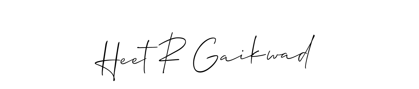 How to Draw Heet R Gaikwad signature style? Allison_Script is a latest design signature styles for name Heet R Gaikwad. Heet R Gaikwad signature style 2 images and pictures png