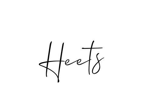 Create a beautiful signature design for name Heets. With this signature (Allison_Script) fonts, you can make a handwritten signature for free. Heets signature style 2 images and pictures png