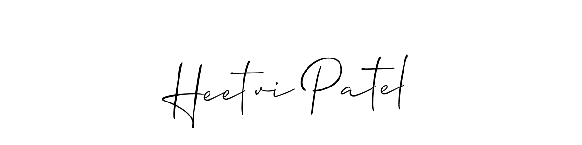 Also You can easily find your signature by using the search form. We will create Heetvi Patel name handwritten signature images for you free of cost using Allison_Script sign style. Heetvi Patel signature style 2 images and pictures png