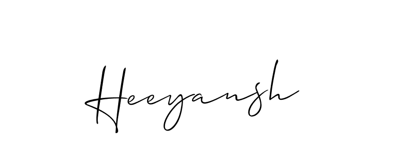 Make a beautiful signature design for name Heeyansh. Use this online signature maker to create a handwritten signature for free. Heeyansh signature style 2 images and pictures png