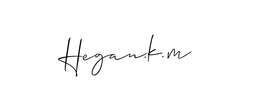 Make a beautiful signature design for name Hegan.k.m. Use this online signature maker to create a handwritten signature for free. Hegan.k.m signature style 2 images and pictures png