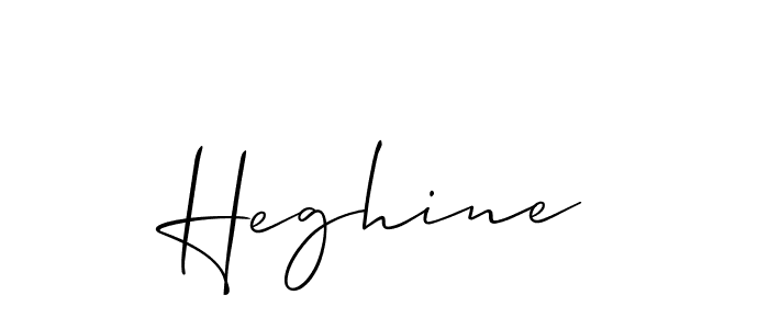 Use a signature maker to create a handwritten signature online. With this signature software, you can design (Allison_Script) your own signature for name Heghine. Heghine signature style 2 images and pictures png