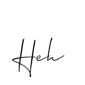 How to make Heh signature? Allison_Script is a professional autograph style. Create handwritten signature for Heh name. Heh signature style 2 images and pictures png