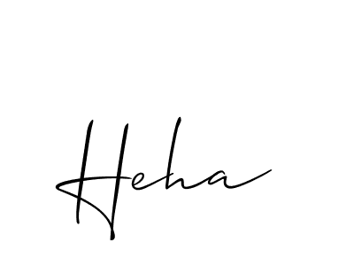How to make Heha signature? Allison_Script is a professional autograph style. Create handwritten signature for Heha name. Heha signature style 2 images and pictures png